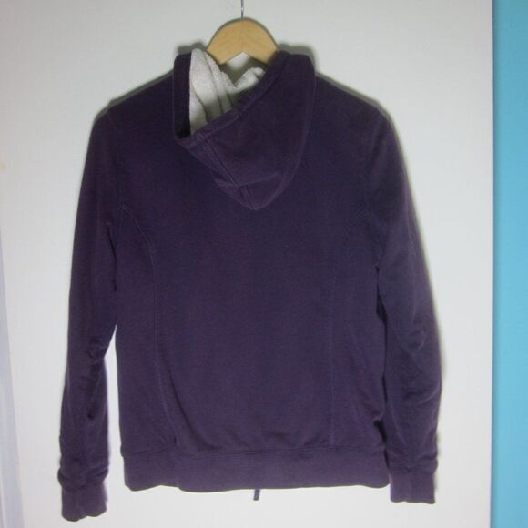 L.L.Bean Womens Size S Cotton Blend Full Zip Purple Hoodie Fleece Zip Up Jacket - Picture 10 of 12